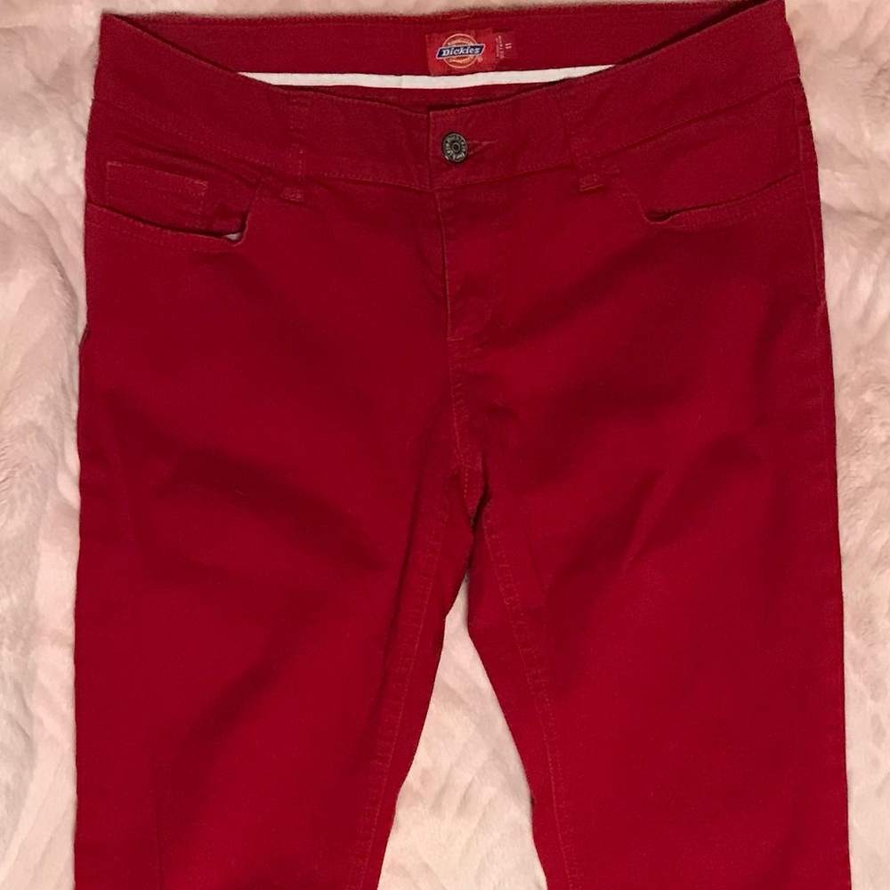 Dickies Women's Red Skinny Jeans